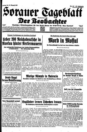 Sorauer Tageblatt vom 13.08.1937