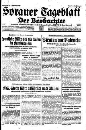 Sorauer Tageblatt vom 02.09.1937