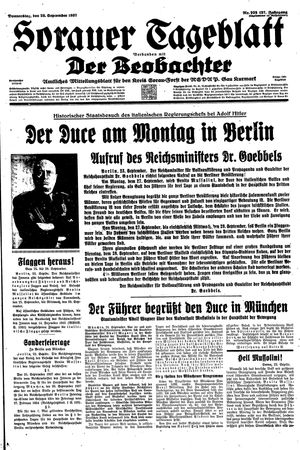 Sorauer Tageblatt vom 23.09.1937
