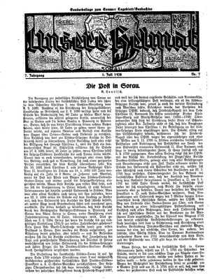 Sorauer Tageblatt vom 01.07.1938