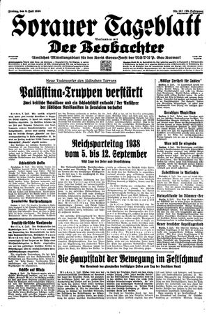 Sorauer Tageblatt vom 08.07.1938