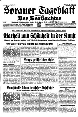 Sorauer Tageblatt vom 11.07.1938