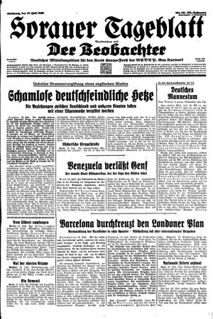 Sorauer Tageblatt vom 13.07.1938