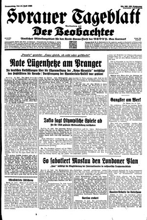 Sorauer Tageblatt vom 14.07.1938