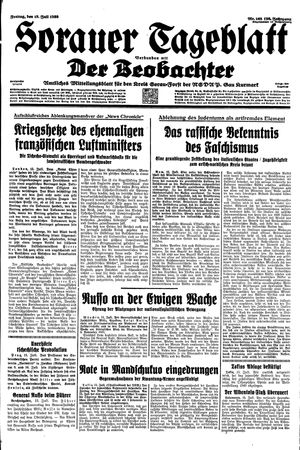 Sorauer Tageblatt vom 15.07.1938