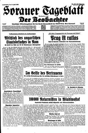 Sorauer Tageblatt vom 21.07.1938