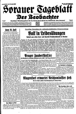Sorauer Tageblatt vom 23.07.1938