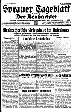Sorauer Tageblatt vom 28.07.1938
