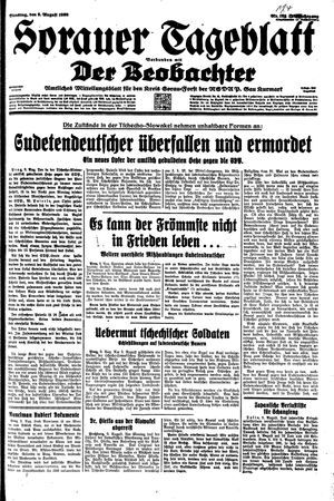 Sorauer Tageblatt vom 09.08.1938