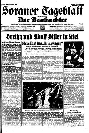 Sorauer Tageblatt vom 22.08.1938