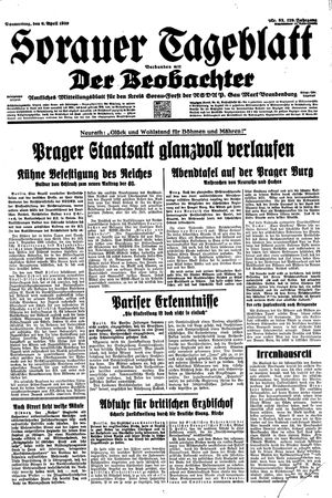 Sorauer Tageblatt on Apr 6, 1939