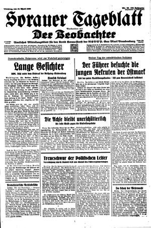 Sorauer Tageblatt on Apr 18, 1939