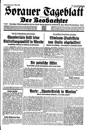 Sorauer Tageblatt on May 4, 1939