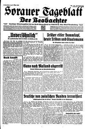 Sorauer Tageblatt vom 06.05.1939
