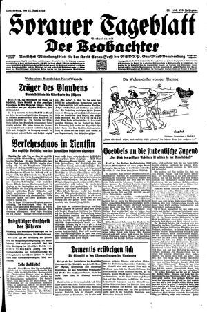 Sorauer Tageblatt vom 15.06.1939