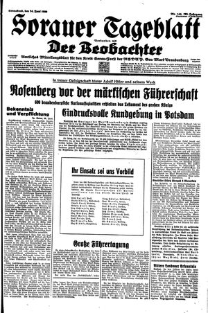 Sorauer Tageblatt vom 24.06.1939