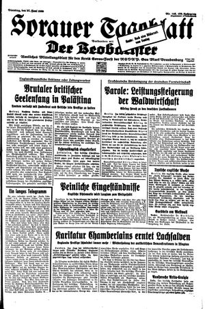 Sorauer Tageblatt vom 27.06.1939
