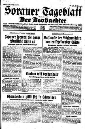 Sorauer Tageblatt vom 28.06.1939
