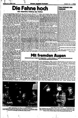 Sorauer Tageblatt vom 03.10.1939