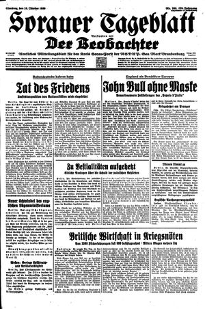 Sorauer Tageblatt vom 10.10.1939