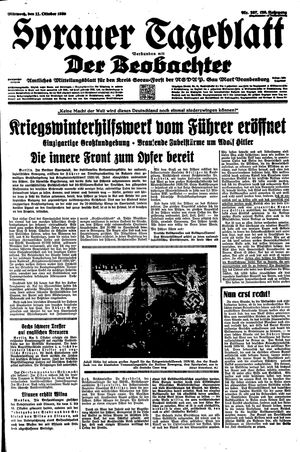 Sorauer Tageblatt vom 11.10.1939