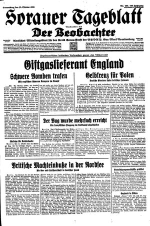Sorauer Tageblatt vom 12.10.1939