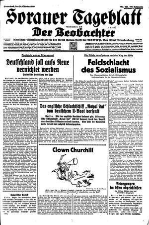 Sorauer Tageblatt vom 14.10.1939