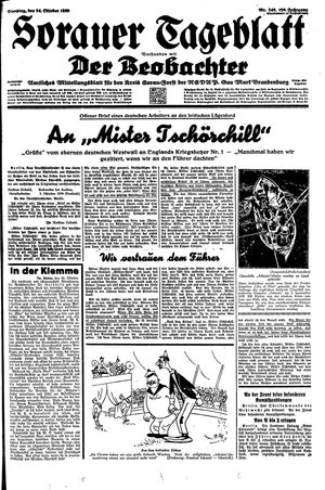 Sorauer Tageblatt vom 24.10.1939