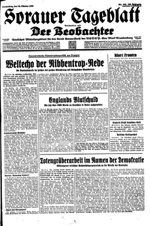 Sorauer Tageblatt vom 26.10.1939