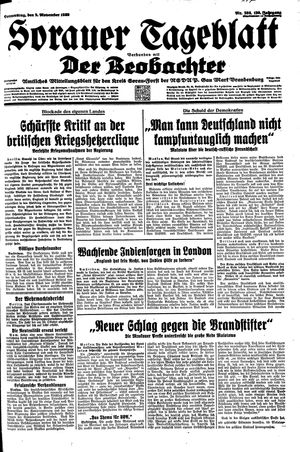 Sorauer Tageblatt vom 02.11.1939