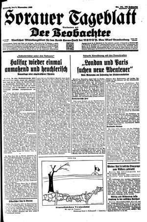Sorauer Tageblatt vom 08.11.1939