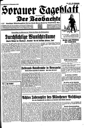 Sorauer Tageblatt vom 15.11.1939