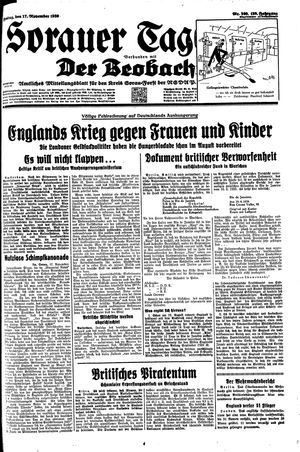 Sorauer Tageblatt vom 17.11.1939