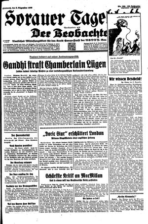 Sorauer Tageblatt vom 06.12.1939