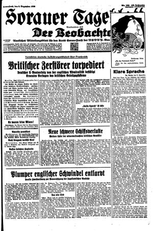 Sorauer Tageblatt vom 09.12.1939