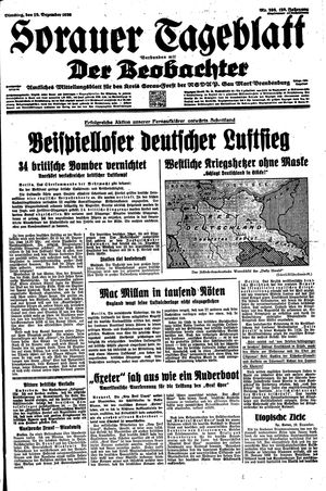 Sorauer Tageblatt vom 19.12.1939