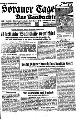 Sorauer Tageblatt vom 20.12.1939