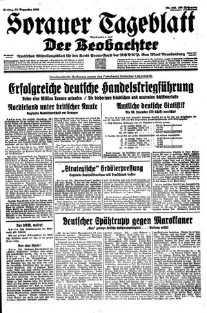 Sorauer Tageblatt vom 29.12.1939