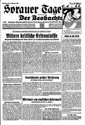 Sorauer Tageblatt vom 09.01.1940