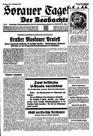 Sorauer Tageblatt vom 16.01.1940