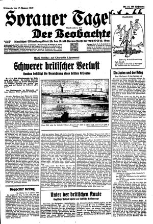 Sorauer Tageblatt vom 17.01.1940