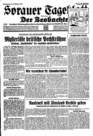 Sorauer Tageblatt vom 18.01.1940