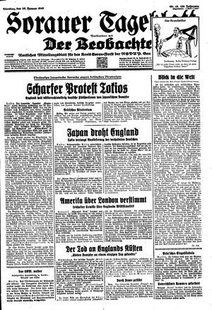 Sorauer Tageblatt vom 23.01.1940