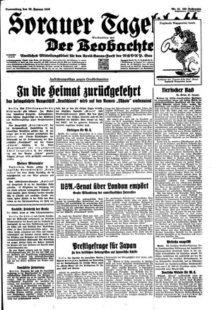 Sorauer Tageblatt vom 25.01.1940