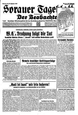 Sorauer Tageblatt vom 29.01.1940