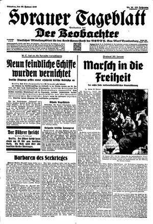 Sorauer Tageblatt vom 30.01.1940