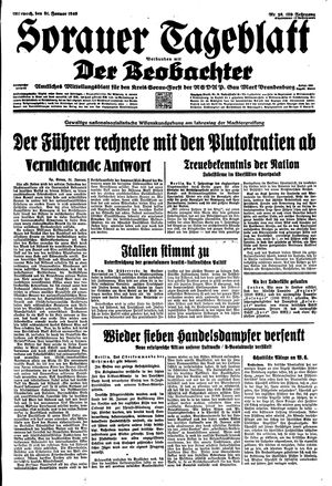 Sorauer Tageblatt vom 31.01.1940