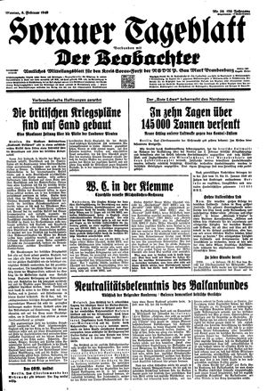 Sorauer Tageblatt vom 05.02.1940