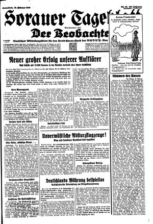 Sorauer Tageblatt vom 10.02.1940