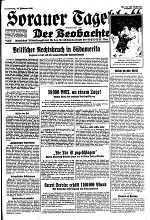Sorauer Tageblatt vom 15.02.1940